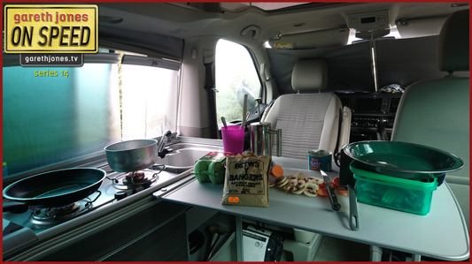 Interior VW California at Brunchtime