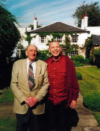 The BFG and Gareth at Roald Dahl's House