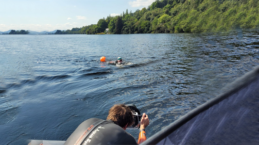 Crossing Llyn Tegid